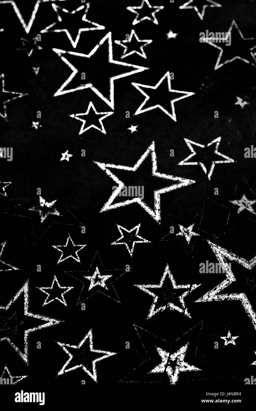 Étoile holographique sur fond noir Banque D'Images