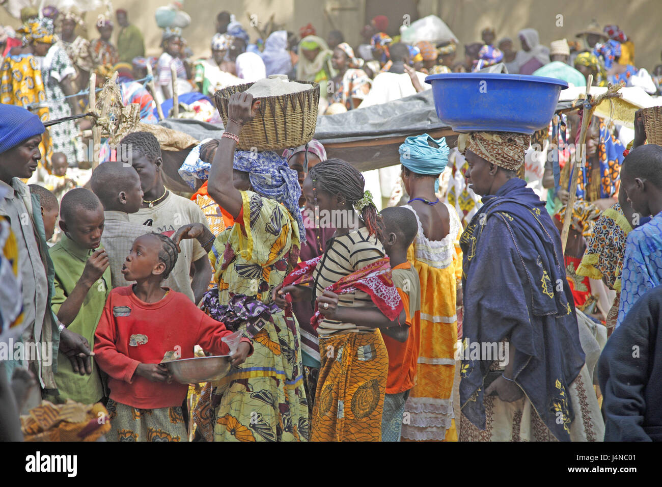 L'Afrique de l'Ouest, Mali, Niger-Binnendelta, Djenné, marché, personne, Banque D'Images