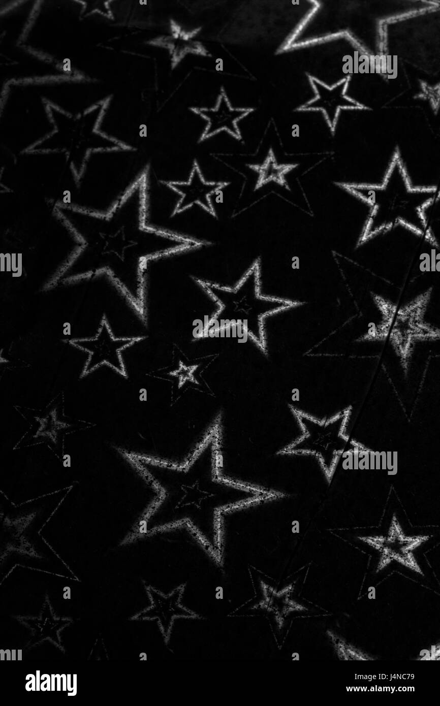 Étoile holographique sur fond noir Banque D'Images