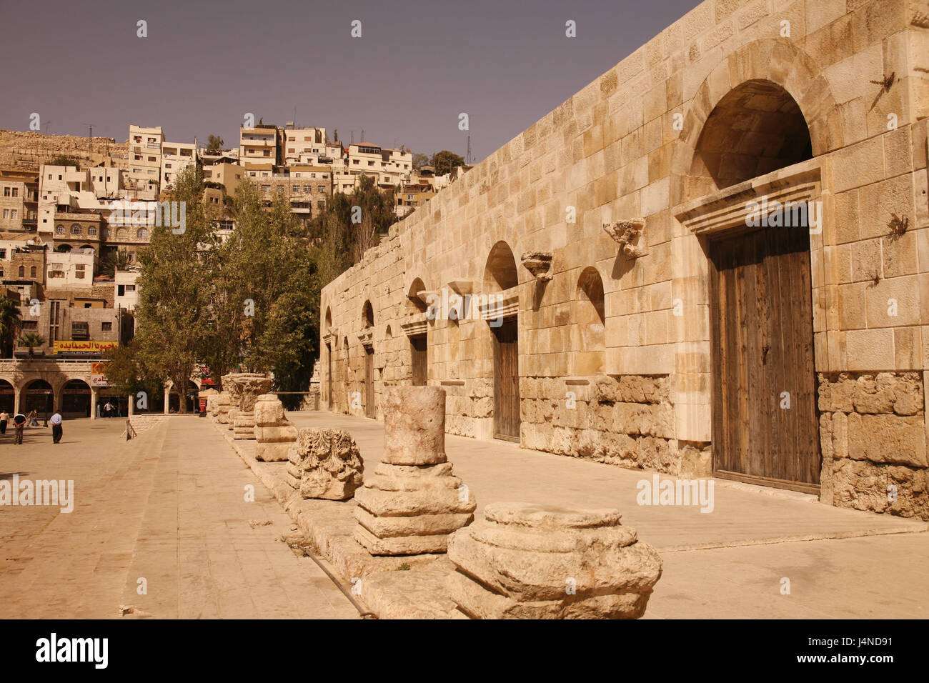 Le Moyen Orient, la Jordanie, Amman, paysage urbain, ruines, Banque D'Images