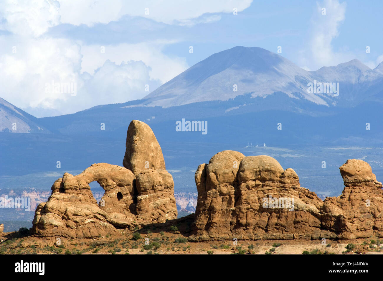 Les USA, Utah, Arches national park, Turret Arch, Banque D'Images