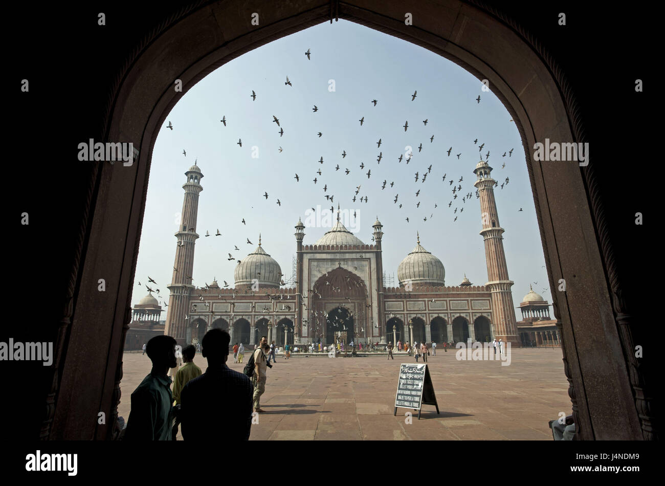 L'Inde, Delhi, Old Delhi, Jama Masjid, Banque D'Images