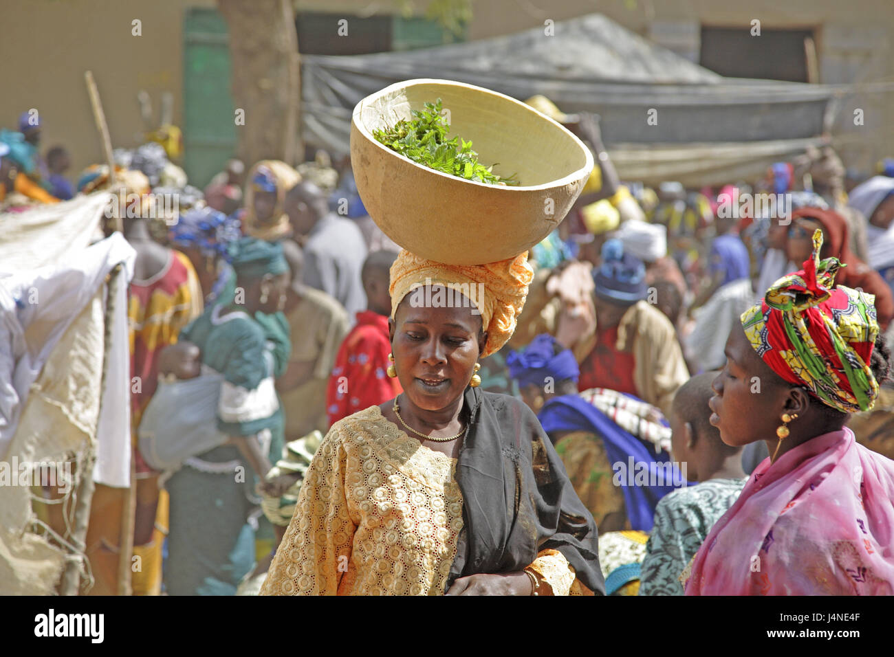 L'Afrique de l'Ouest, Mali, Niger-Binnendelta, Djenné, marché, personne, Banque D'Images