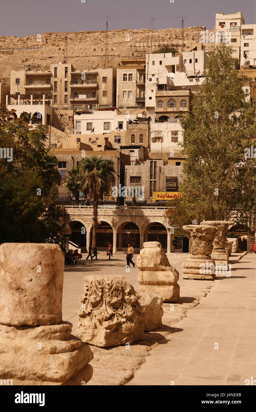 Le Moyen Orient, la Jordanie, Amman, paysage urbain, ruines, Banque D'Images