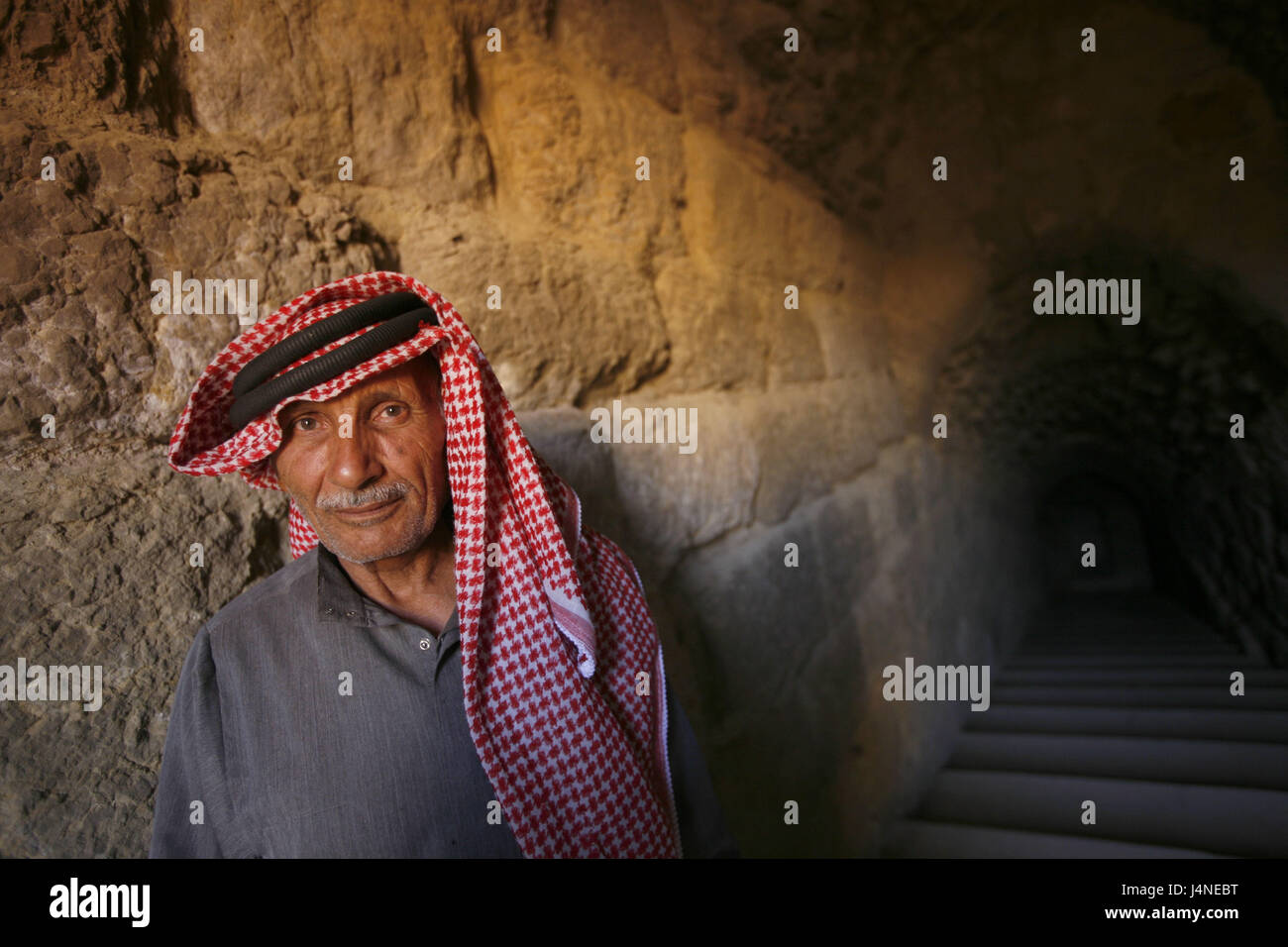 Le Moyen Orient, la Jordanie, Karak, bédouins, portrait, Banque D'Images