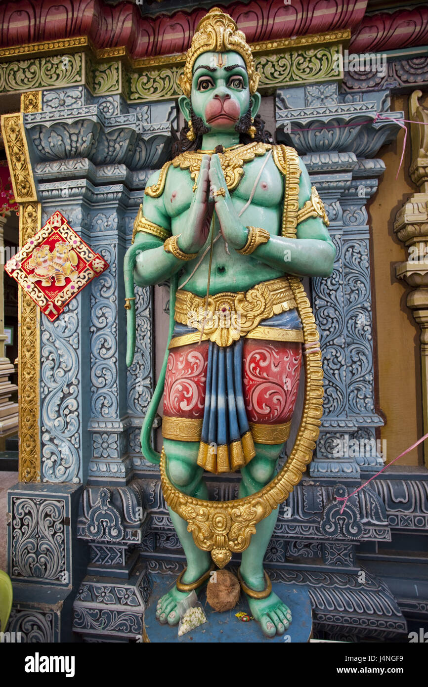 Singapour, Singapour, ville Sri Krishnan Temple Hindou, statue, Banque D'Images