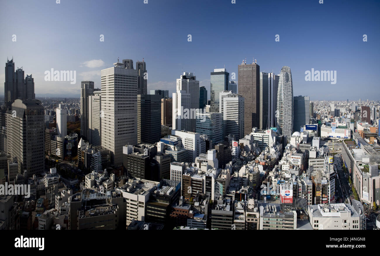 Japon, Tokyo, Asakusa, côté ouest, vue sur la ville, Banque D'Images