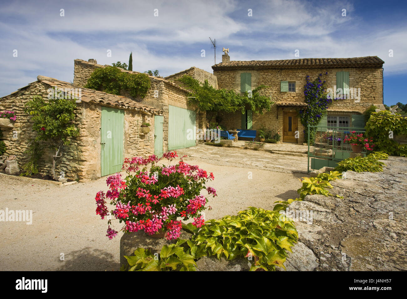 France, Provence, Gordes, maison d'habitation, en milieu rural, Banque D'Images