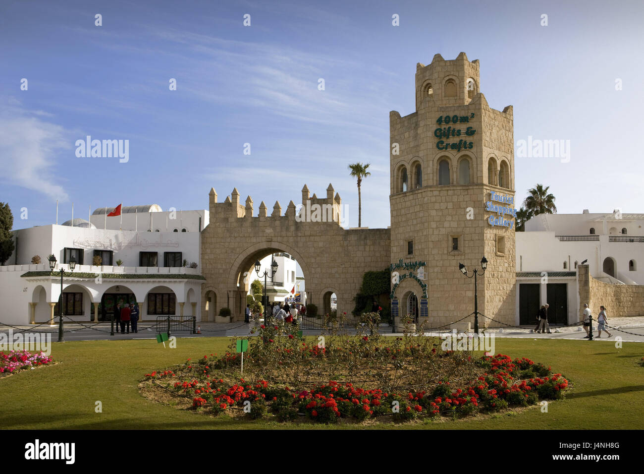 Tunisie, port El-Kantaoui, port d'embarquement, l'Afrique du Nord, de la ville, port, El-Kantaoui, Voyage, Vacances, tourisme, tour, porte, point d'intérêt, l'Sousse nord, Banque D'Images