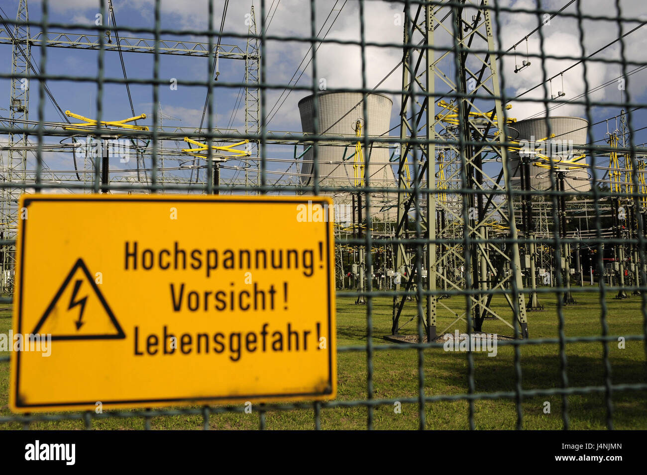 Centrale nucléaire, la fission nucléaire, transformateur, danger, enfant, détail Banque D'Images