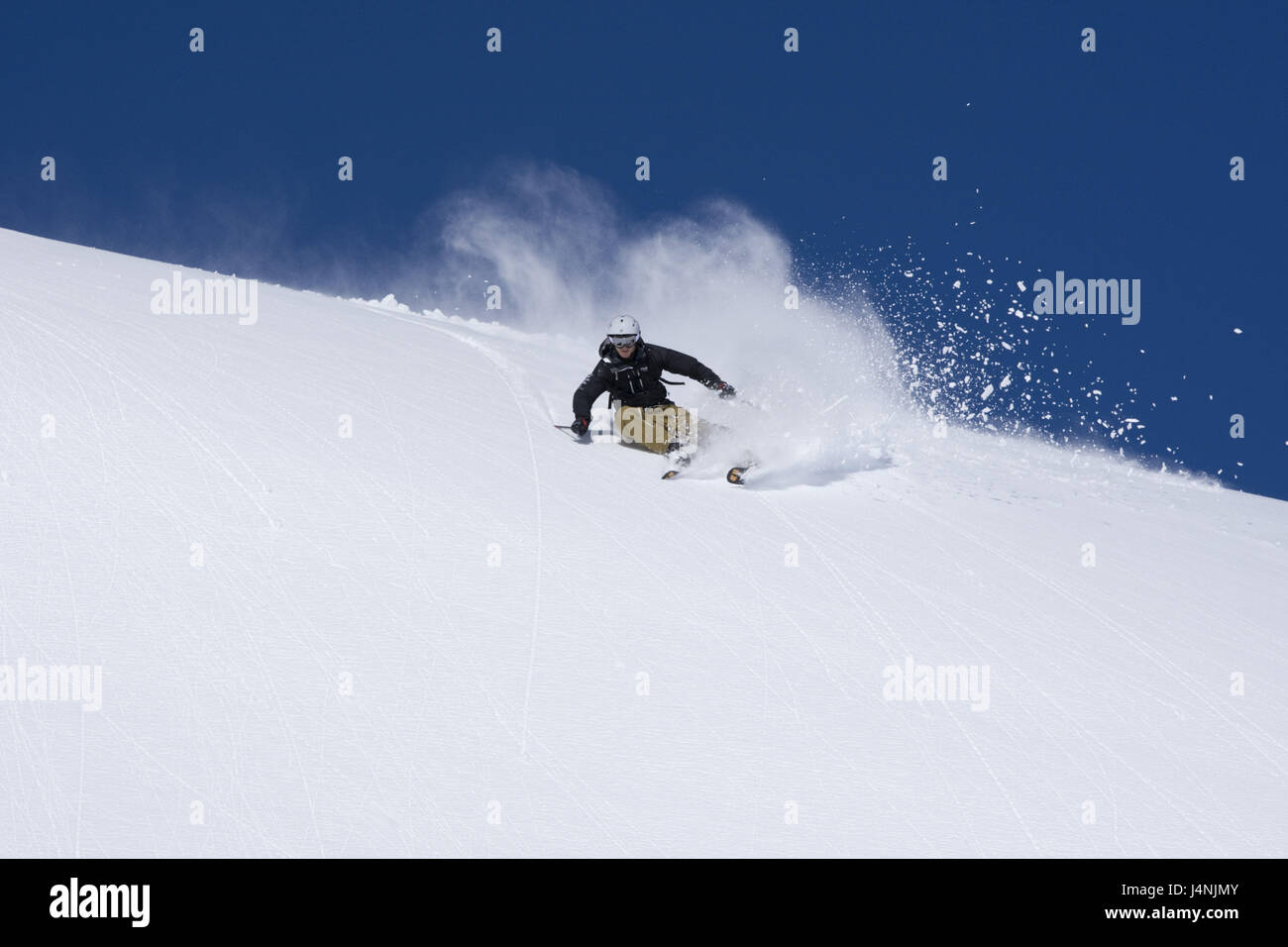 La piste de ski, skieur, modèle libéré, Banque D'Images