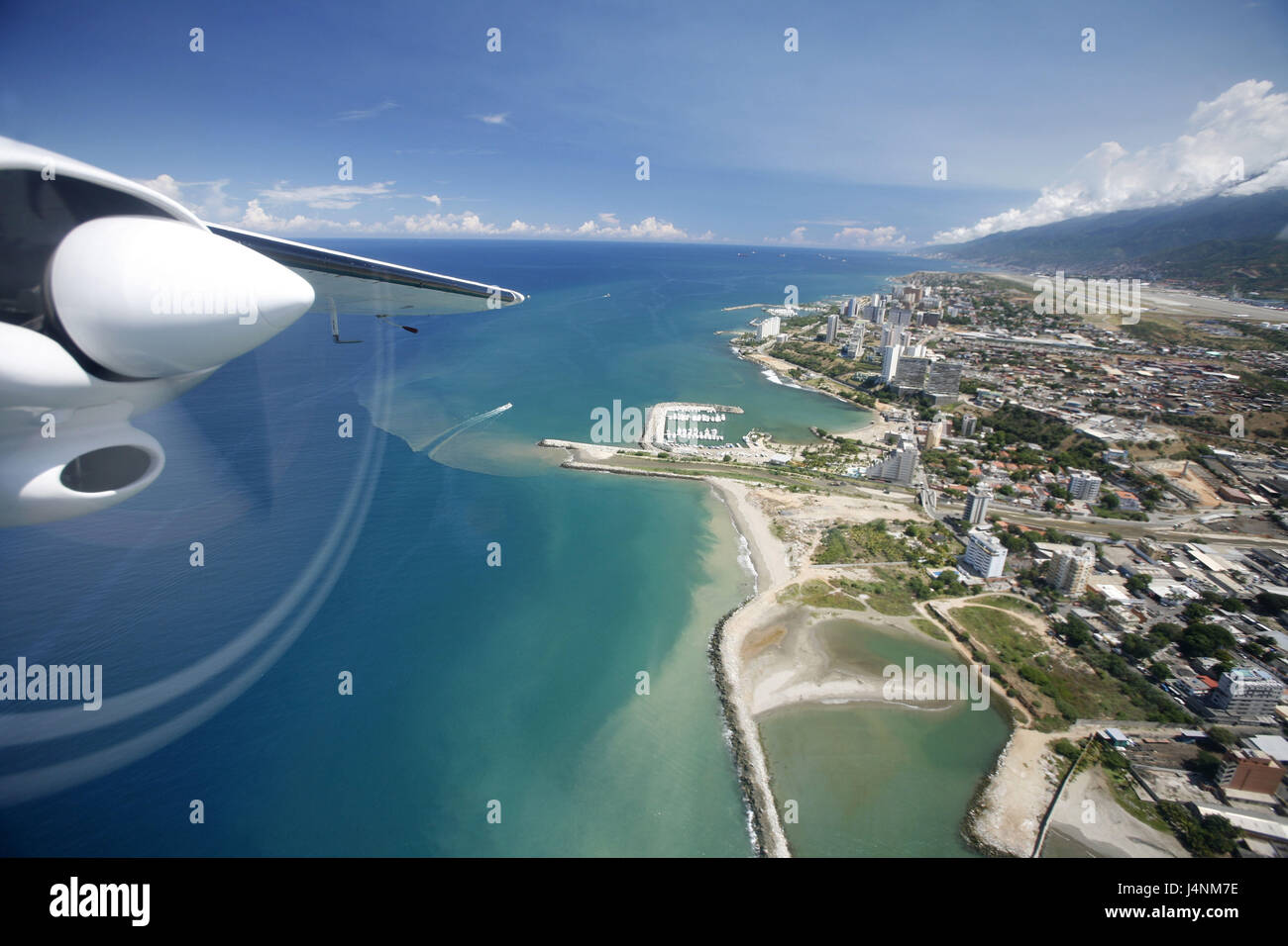 Venezuela, Caracas, vue sur ville, mer, avion, détail, photo aérienne, Banque D'Images
