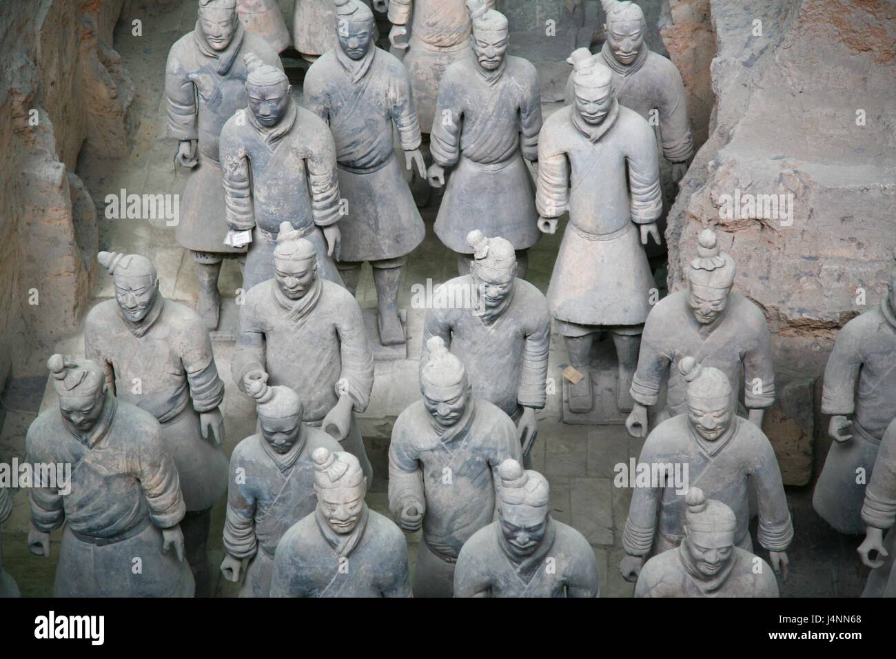 L'Armée de terre cuite est une collection de sculptures en terre cuite représentant les armées de Qin Shi Huang, le premier empereur de Chine Banque D'Images