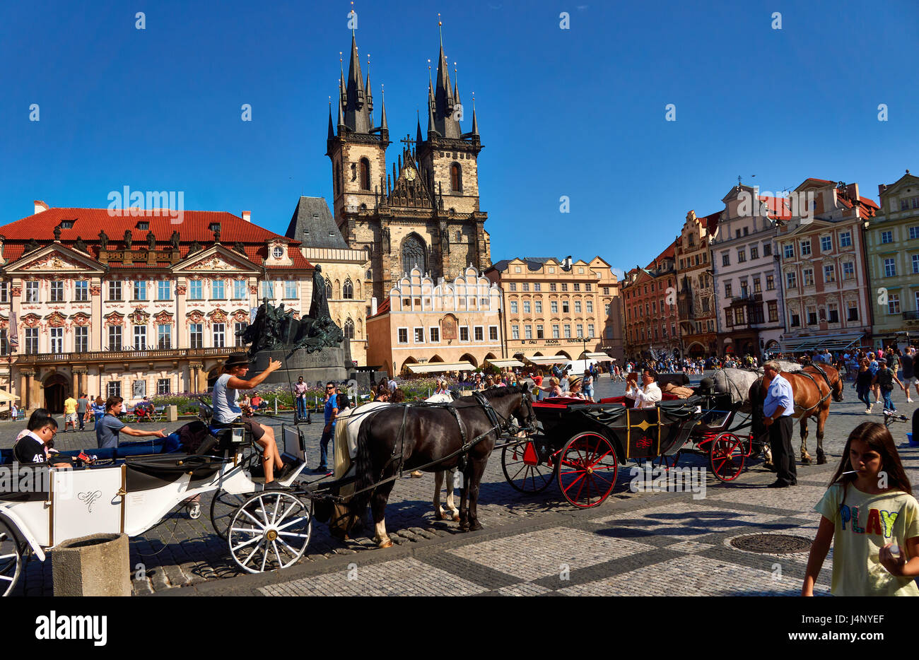 Église de Notre-Dame de Týn, Kostel matky Boží il y a Týnem Tchéquie Prague Banque D'Images