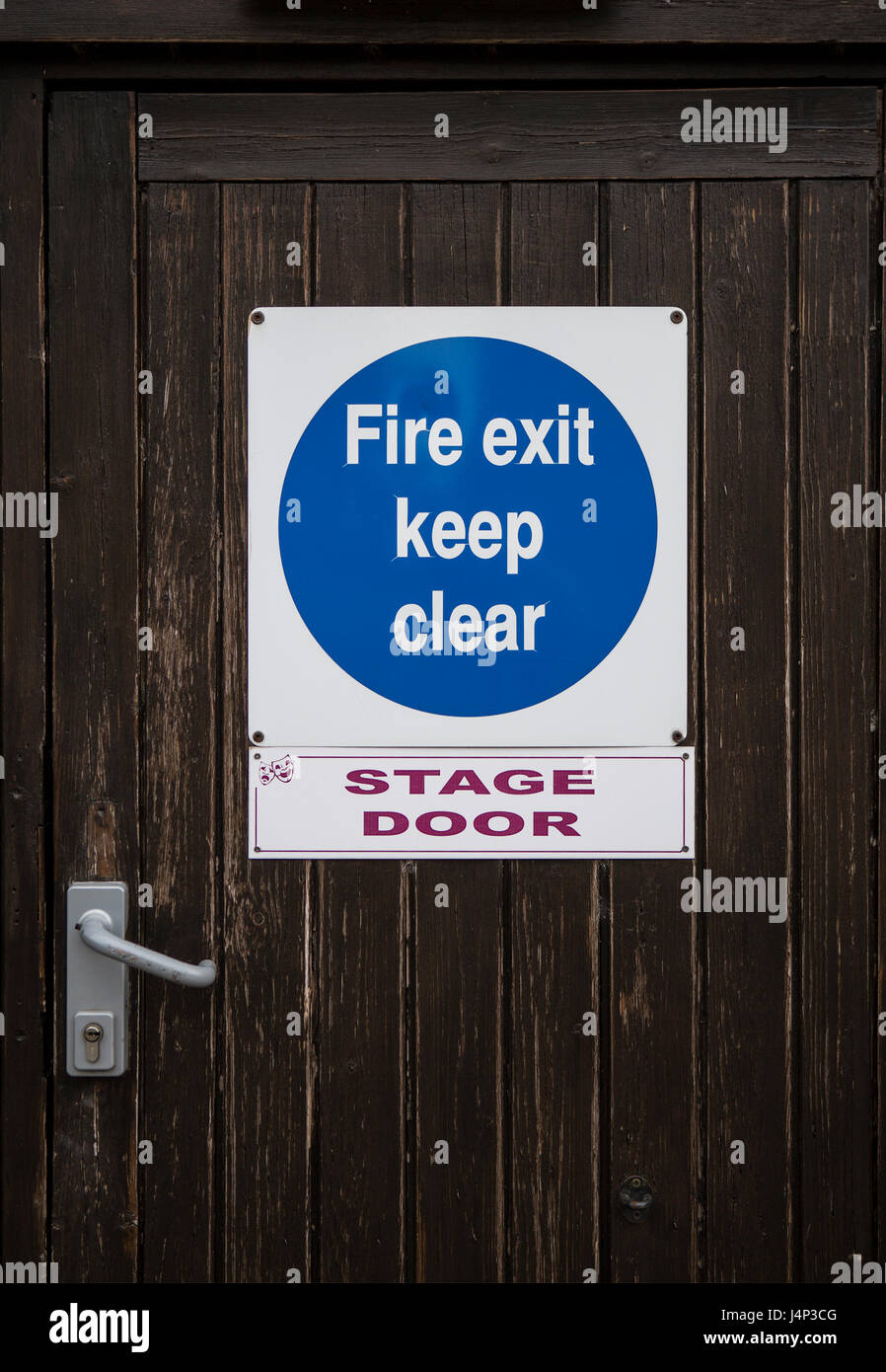 DEVIZES, UK - 13 MAI 2017 : Stage à l'entrée de porte , Wharf Theatre à Devizes UK Banque D'Images