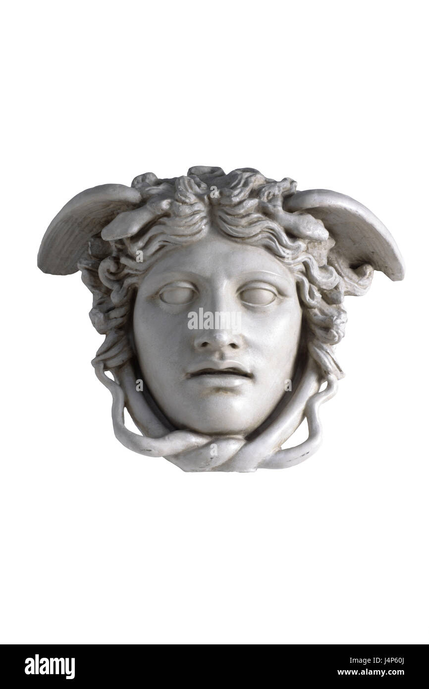 Sculpture, 'tête de Méduse', l'art, sculpture, Frei's plate, tête de Méduse, Méduse, chef, schlangenumringelt, Banque D'Images