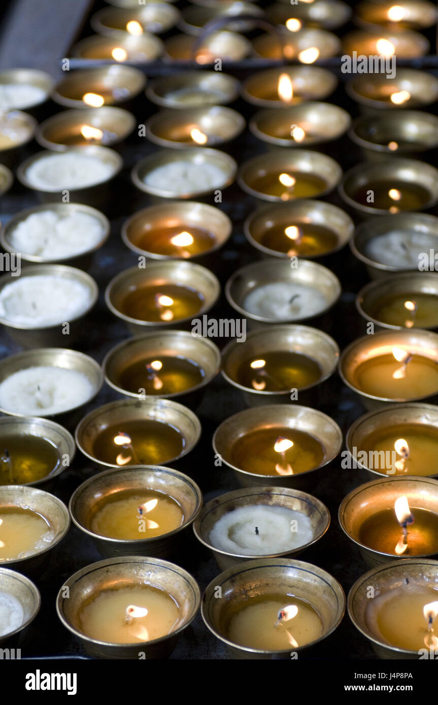 La prière skyers, détail, cloître, Chimi Lakhang, Bhoutan, Banque D'Images