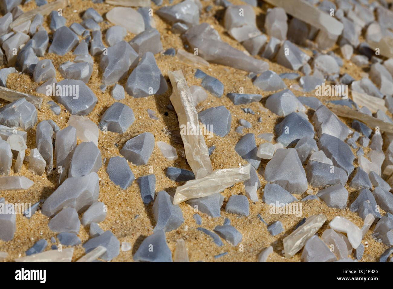 La montagne de cristal avec les cristaux, l'Egypte, désert de Libye, Banque D'Images