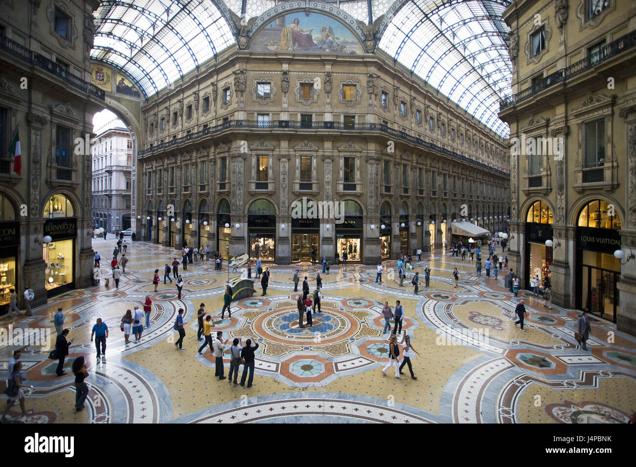 Italie, Milan, Galleria Vittorio Emanuele, visiteur, Banque D'Images