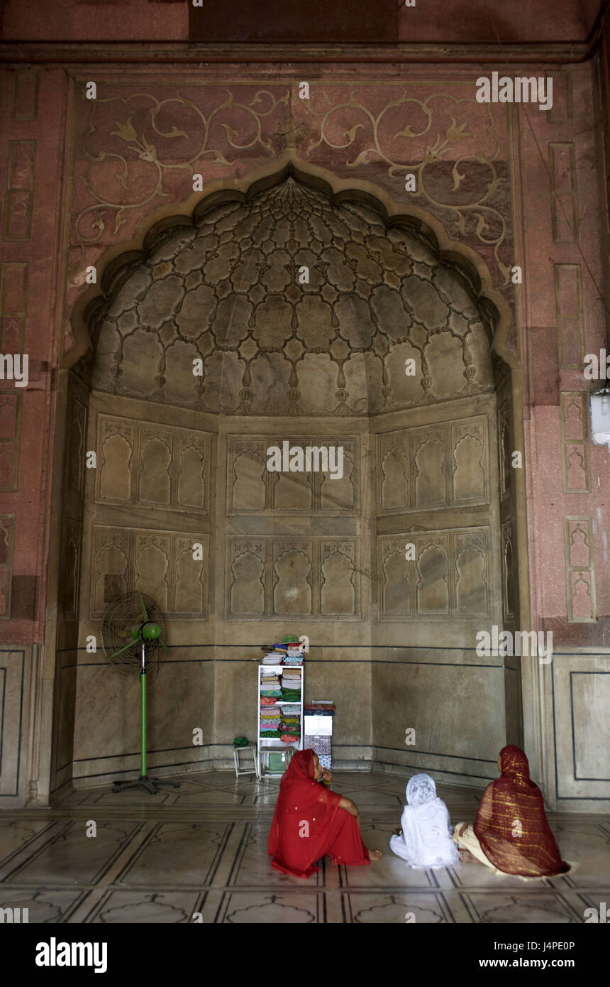 L'Inde, Delhi, Old Delhi, Jama Masjid, big Moshee, Banque D'Images