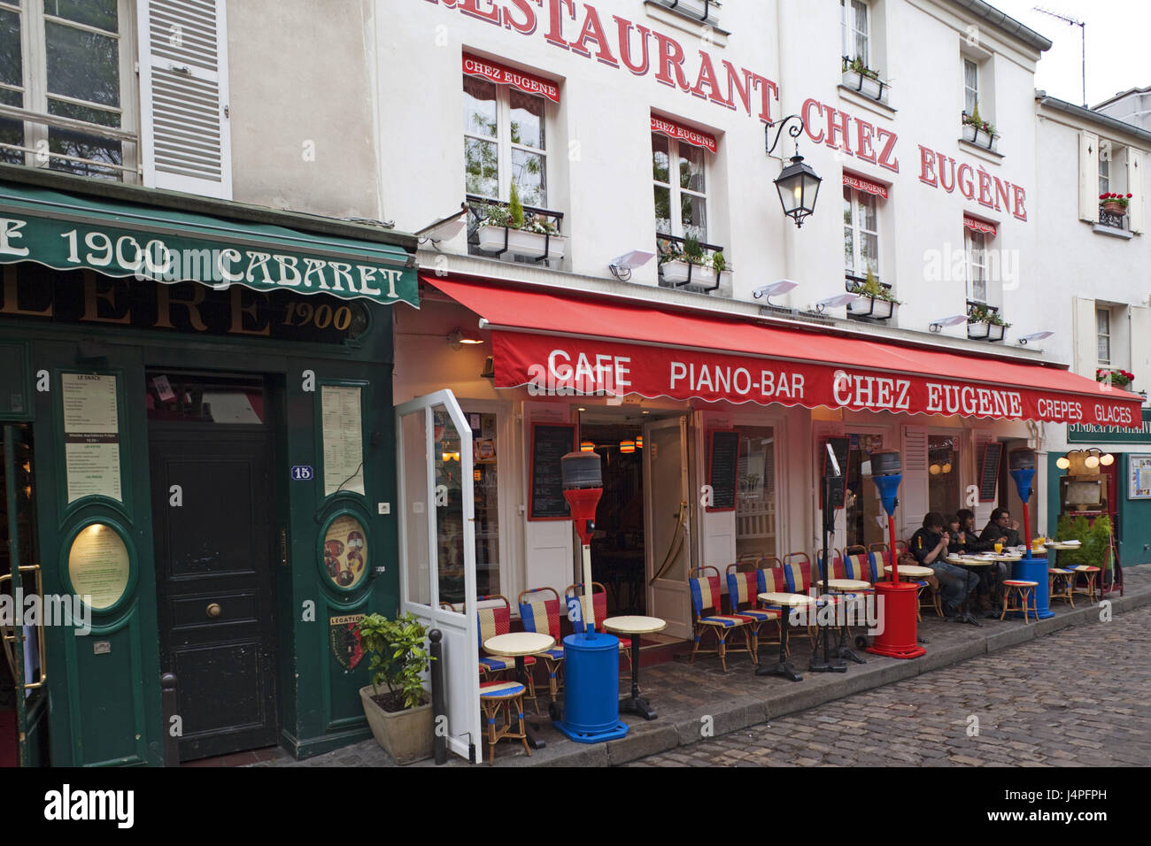 France, Paris, Montmartre, restaurant, façade, réduite, le modèle ne libération, Banque D'Images
