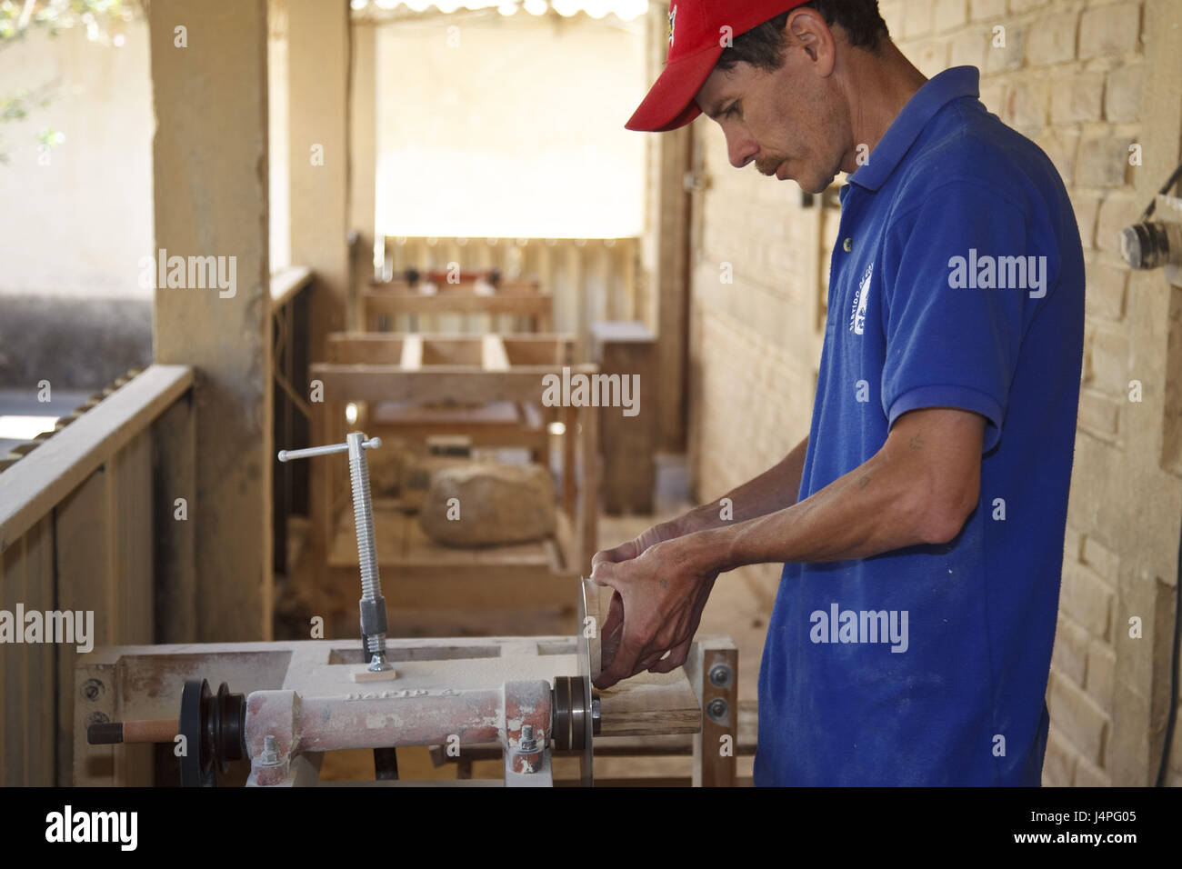 El Salvador, La Palma, l'homme, produits en bois, de la production, Banque D'Images