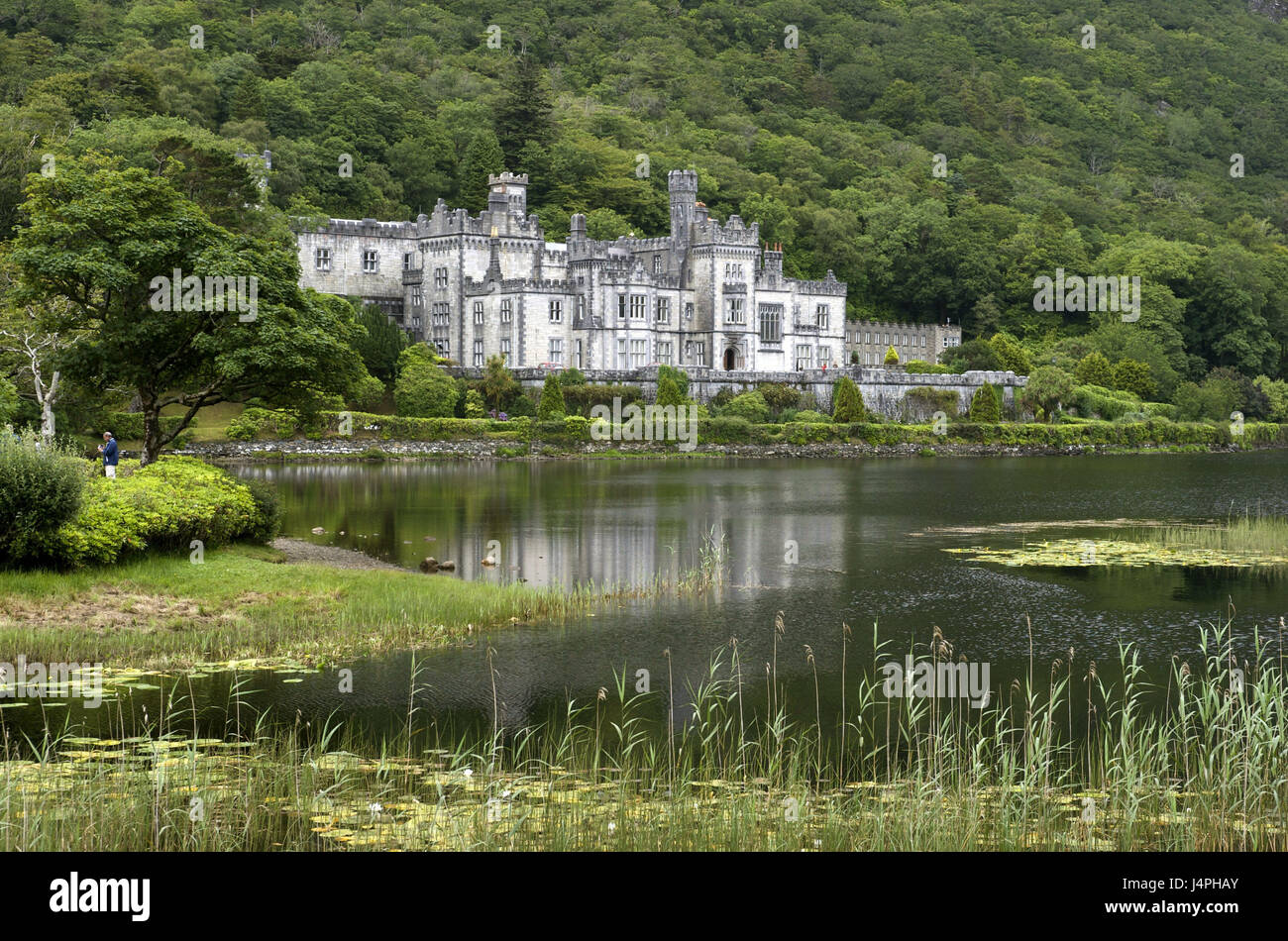 L'Irlande, Connemara, comté de Galway, l''Abbaye de Kylemore, saumure, Kylemore Banque D'Images