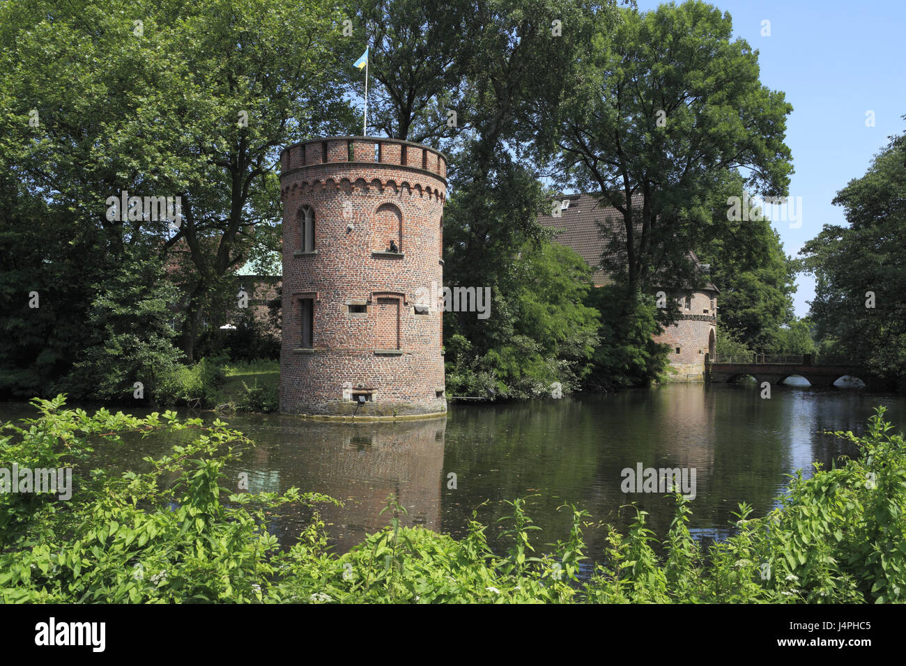 L'Allemagne, en Rhénanie du Nord-Westphalie, Castrop-Rauxel, château, tour, serrure Bladenhorst Banque D'Images