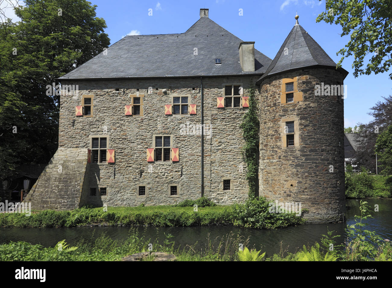 L'Allemagne, en Rhénanie du Nord-Westphalie, Hattingen-shining stone, house, château à douves, Kemnade Banque D'Images