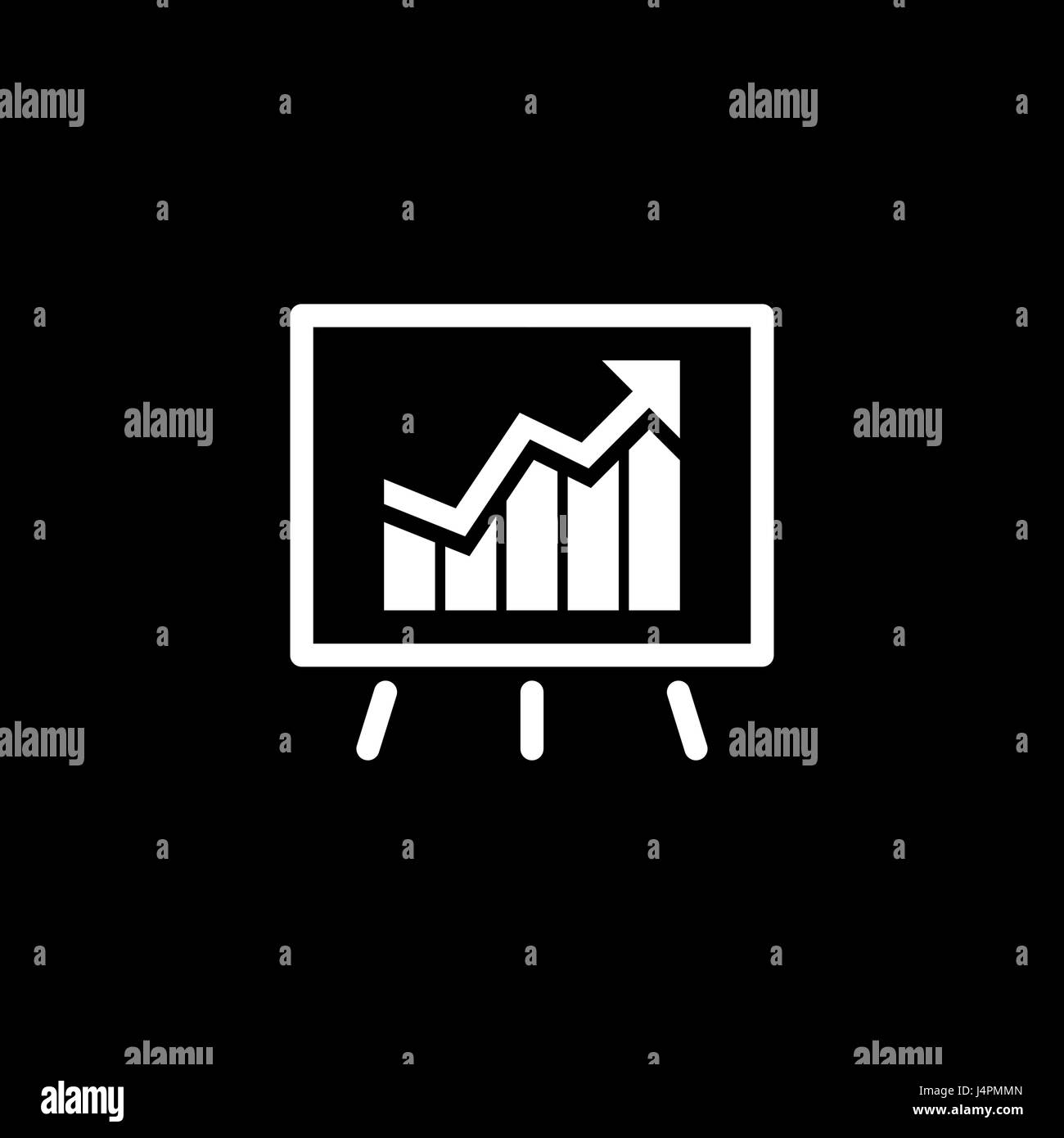 Présentation de réalisations. Concept d'entreprise. Modèle plat Illustration de Vecteur