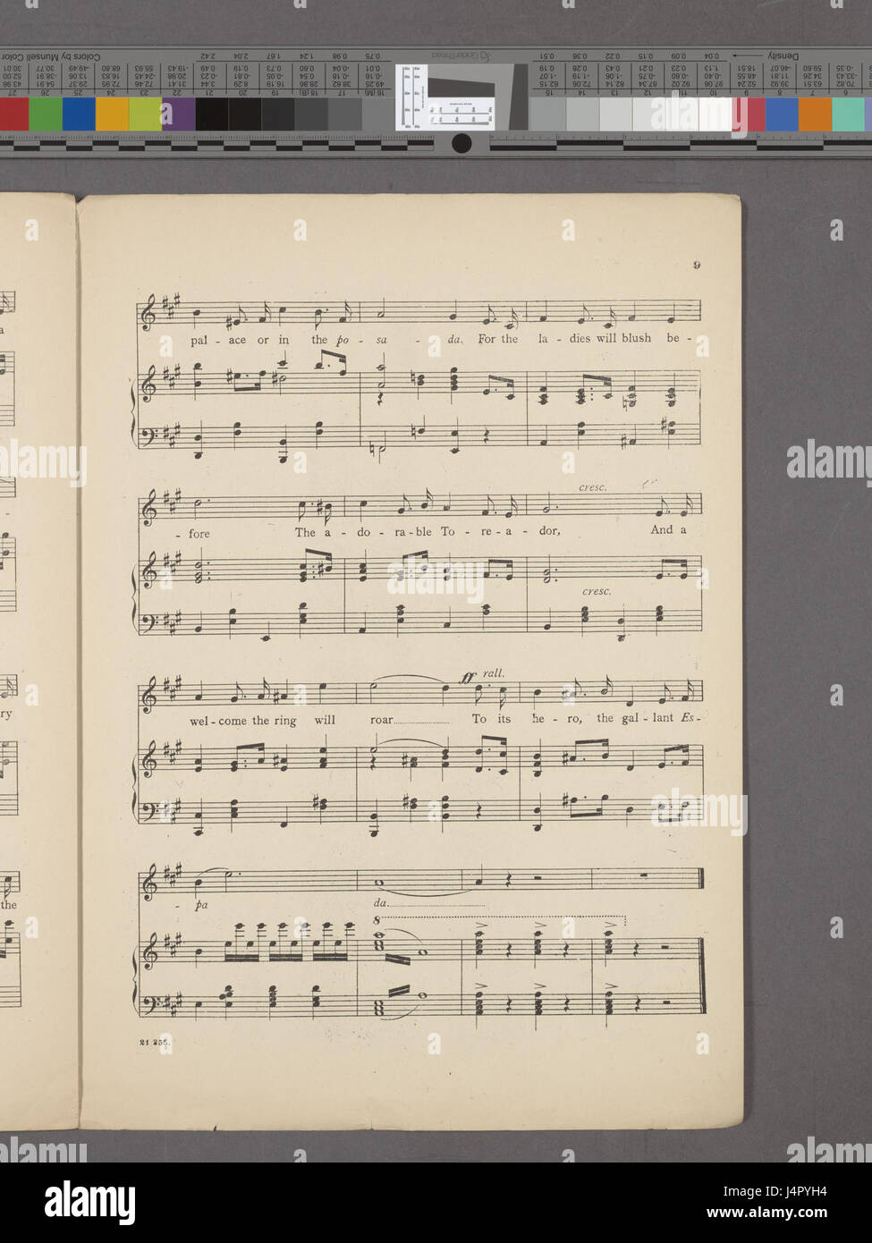 'La chanson du Toreador' est une aria célèbre de l'opéra Carmen de Georges Bizet. C'est une pièce bien connue interprétée par le personnage Escamillo, le torerolier, et est reconnue pour sa mélodie vivante et dramatique. Banque D'Images