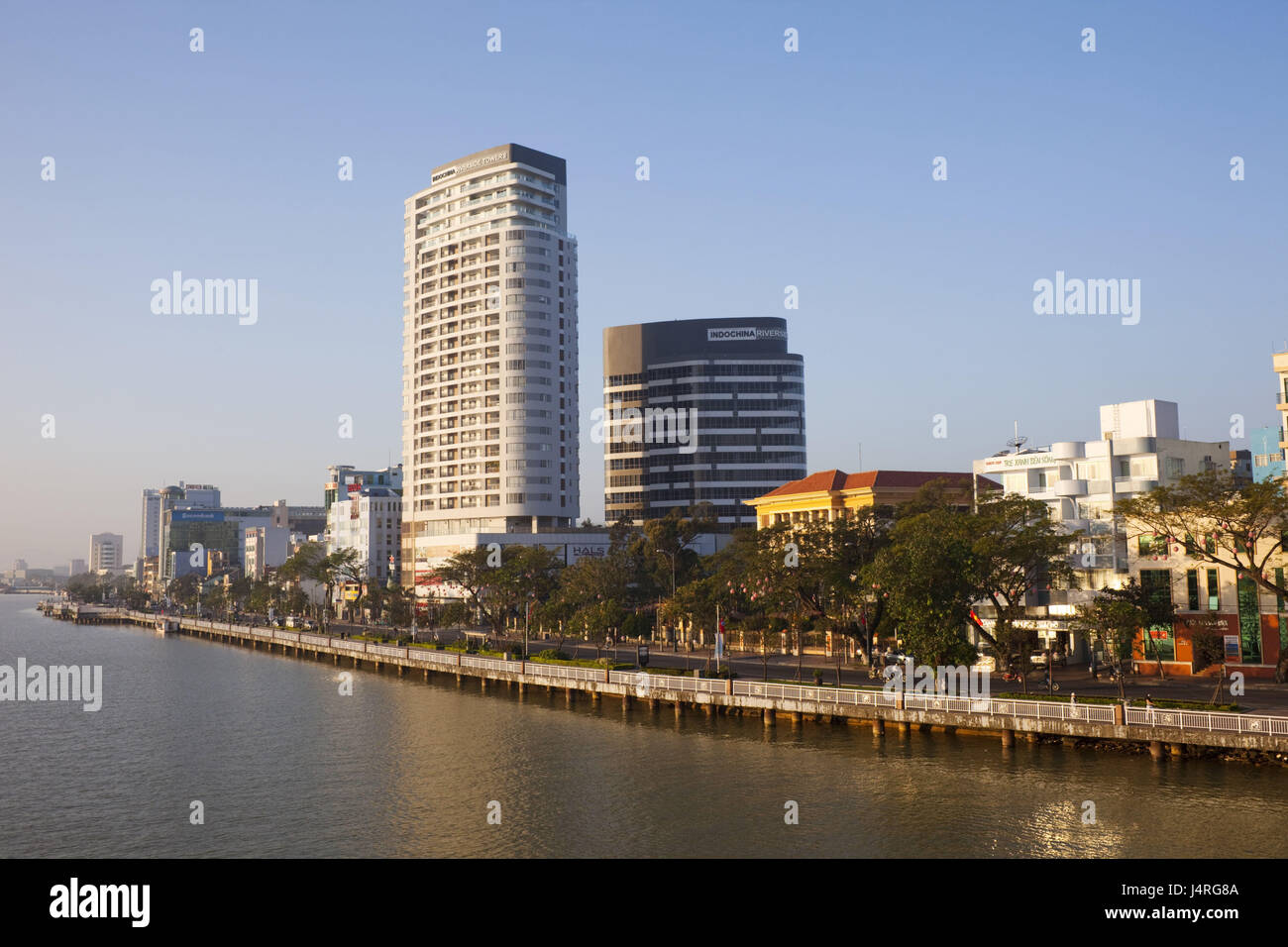 Vietnam, Danang, Skyline et Han Fluss, Banque D'Images