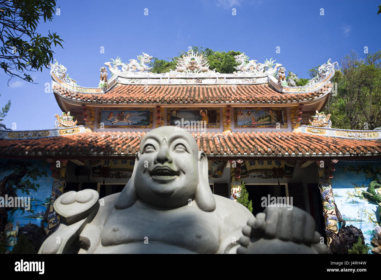 Vietnam, parce qu'Nang, en montagne, en pagode, caractère du Bouddha, détail, Banque D'Images