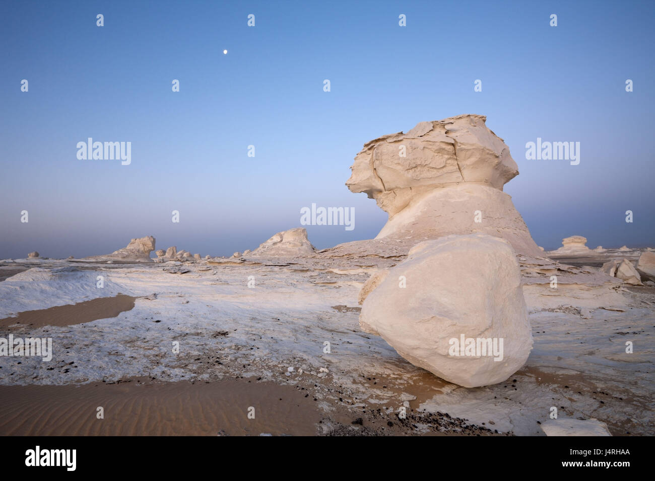 Le parc national du désert blanc, lime rock, formations, désert de Libye, Égypte, Banque D'Images