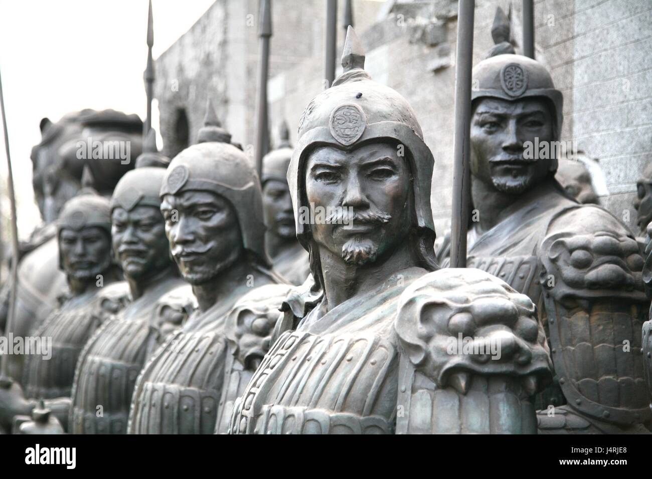 Sculptures en terre cuite représentant les armées de Qin Shi Huang, le premier empereur de Chine Banque D'Images