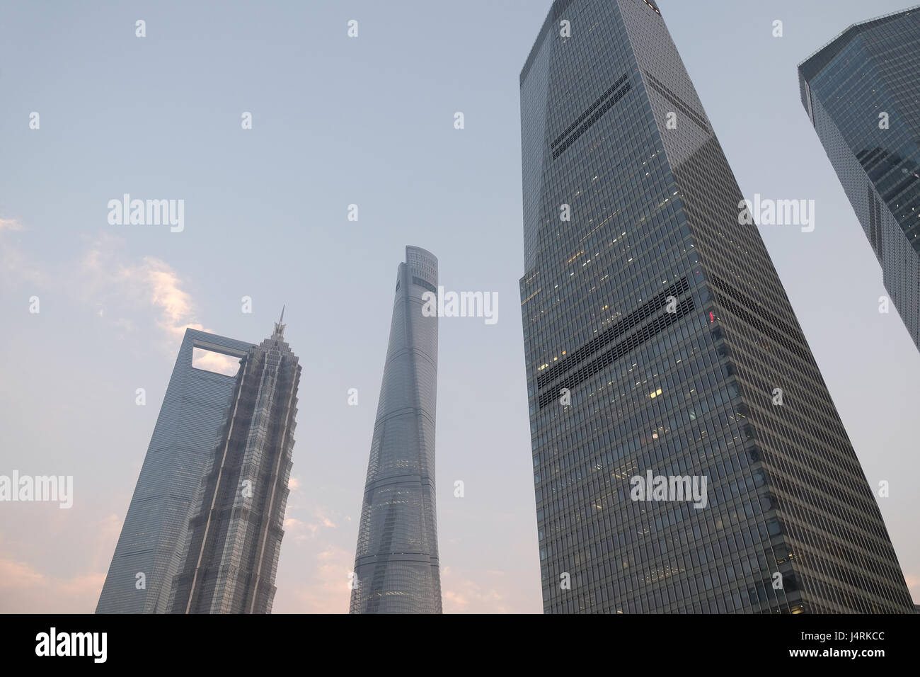Shanghai World Financial Center, gratte-ciel, Lujiazui Shanghai, Chine, le 26 février 2016. Banque D'Images