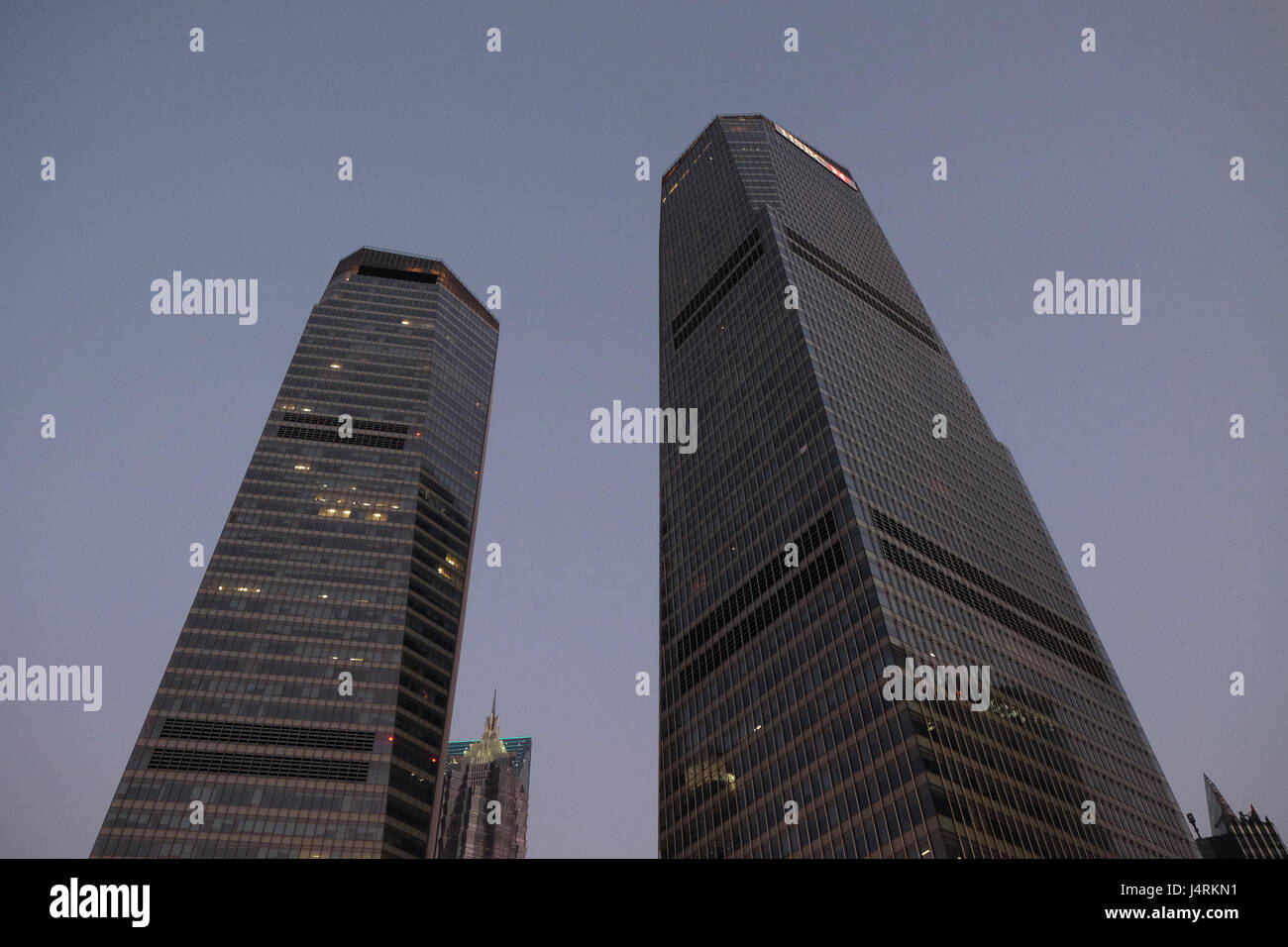 Centre mondial des finances de Shanghai skyscrapers Banque D'Images