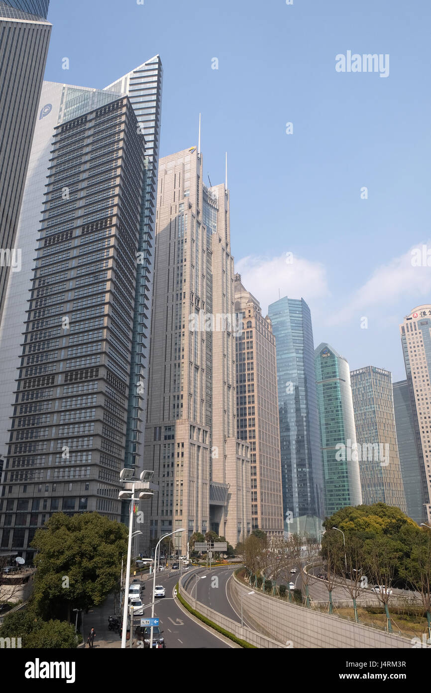 Centre financier de Shanghai gratte-ciel, Chine Banque D'Images