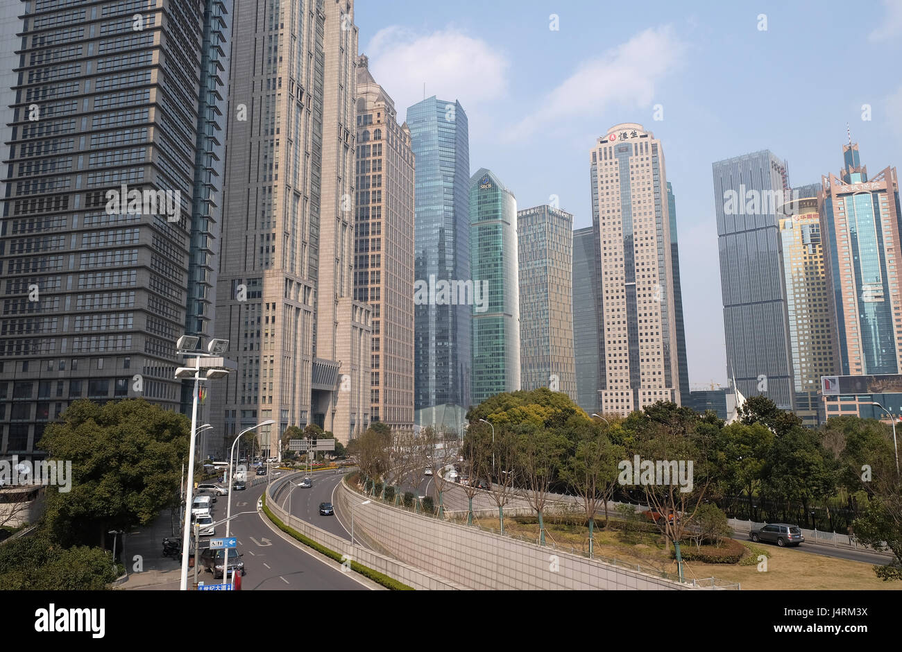 Centre financier de Shanghai gratte-ciel, Chine Banque D'Images