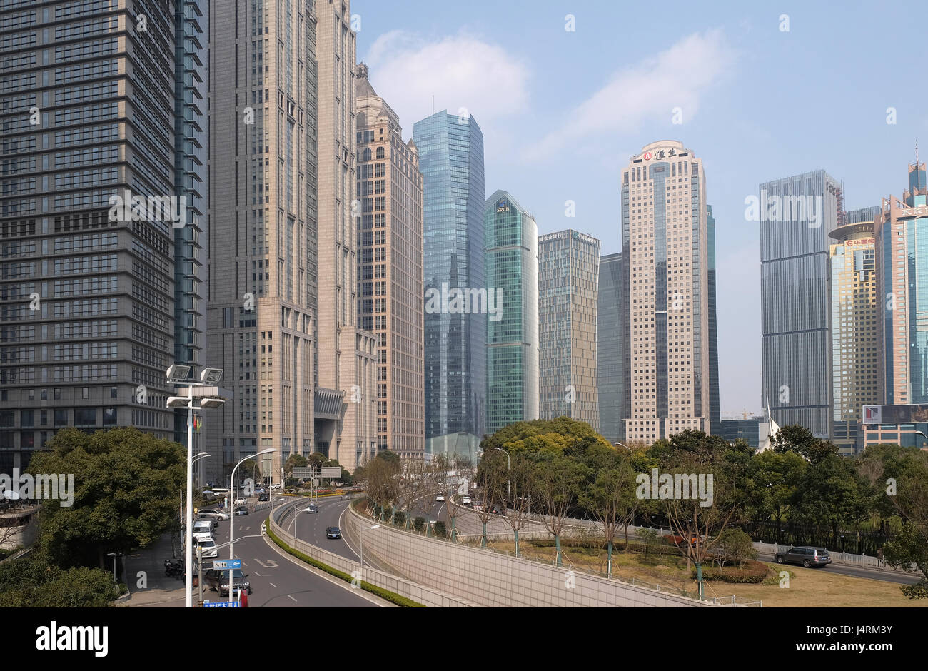 Centre financier de Shanghai gratte-ciel, Chine Banque D'Images