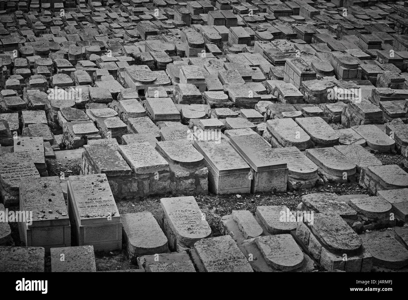 Mont des Oliviers, lieu de sépulture à Jérusalem Banque D'Images