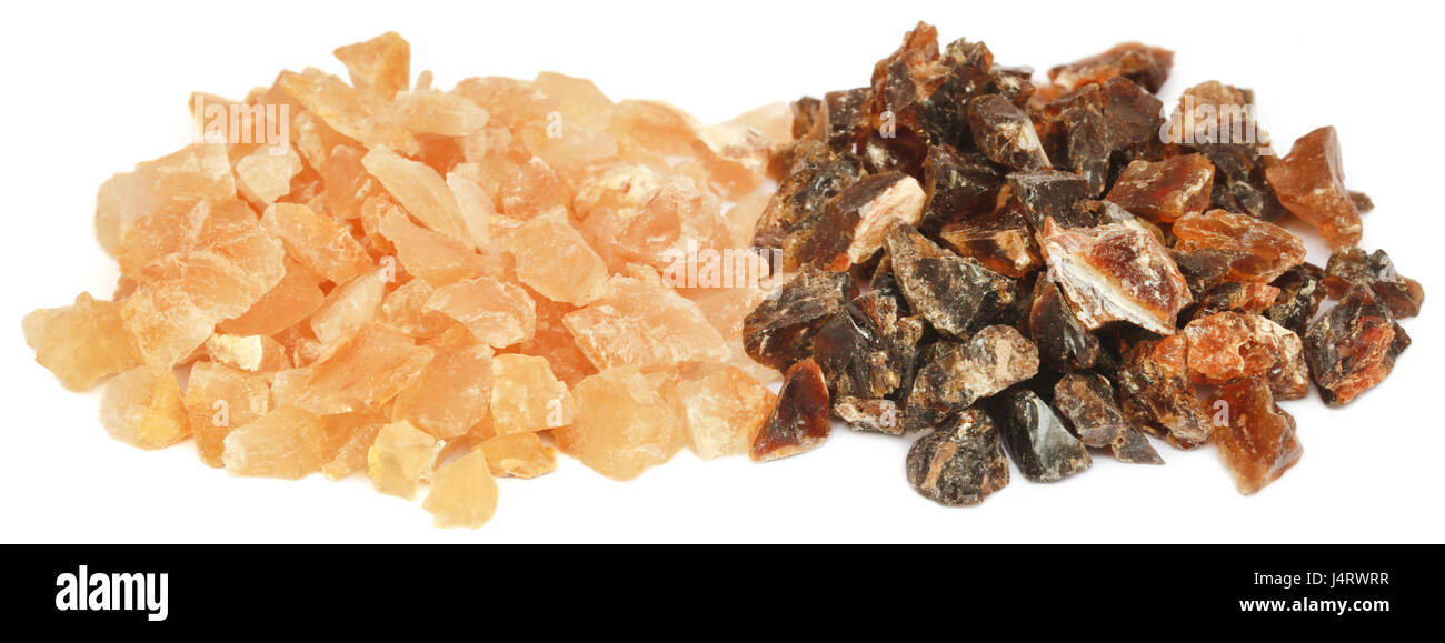 Dhoop encens, une résine aromatique naturelle utilisée dans les parfums et les encens Banque D'Images