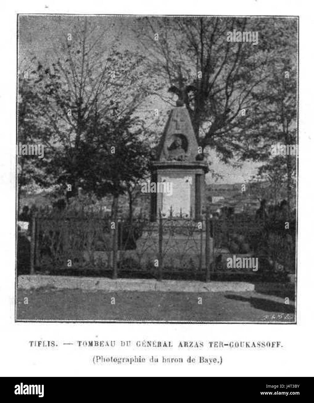 Tombe du Général Ter Arzas Gukasov, Tbilissi (Baron de Baye photo) Banque D'Images