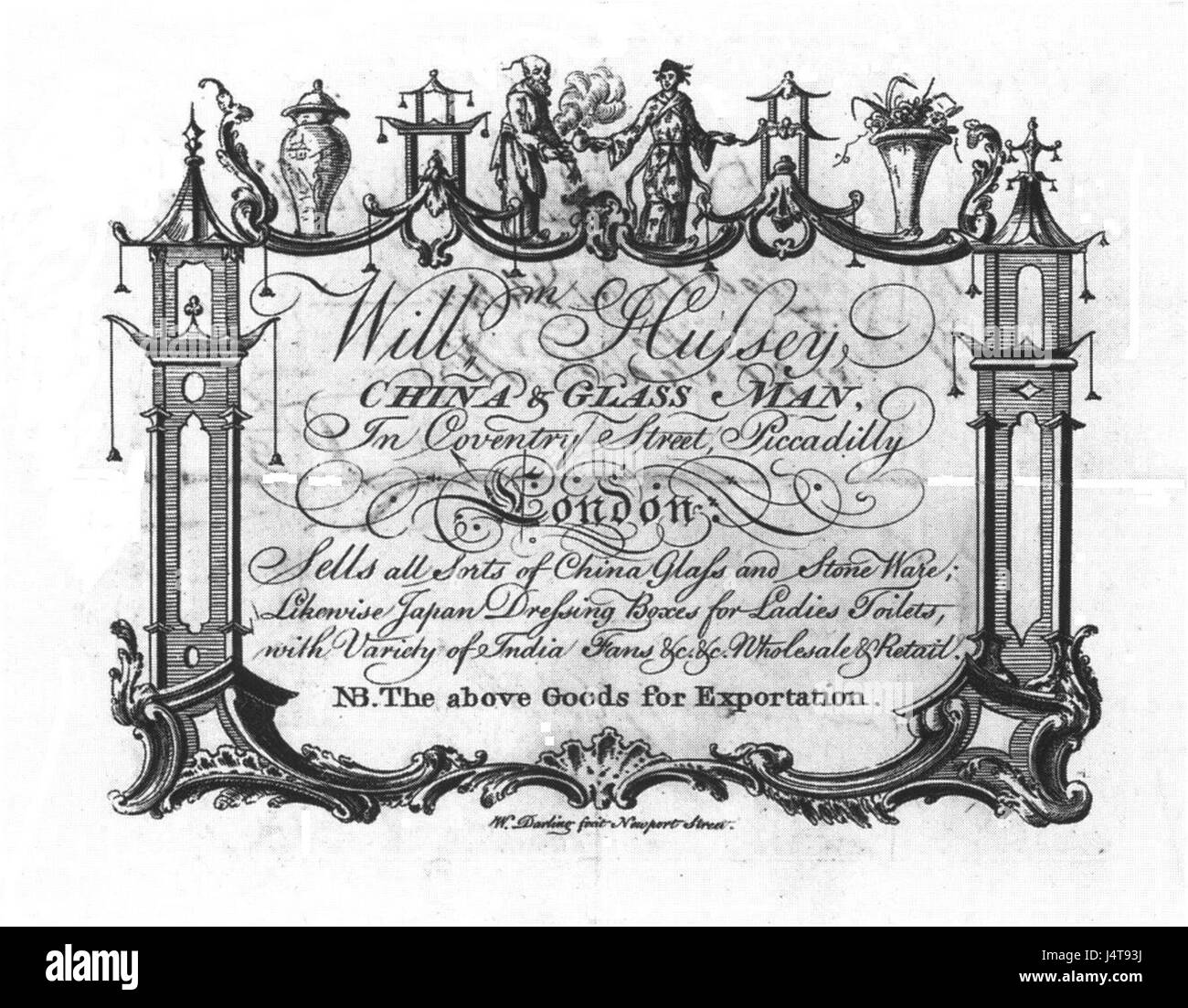 William Hussey's business card Banque D'Images