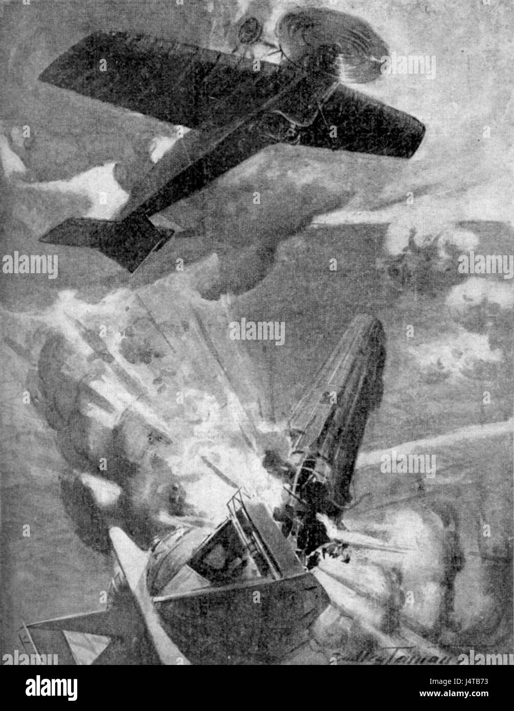 La grande exploitation aérienne de lieutenant Warneford Banque D'Images