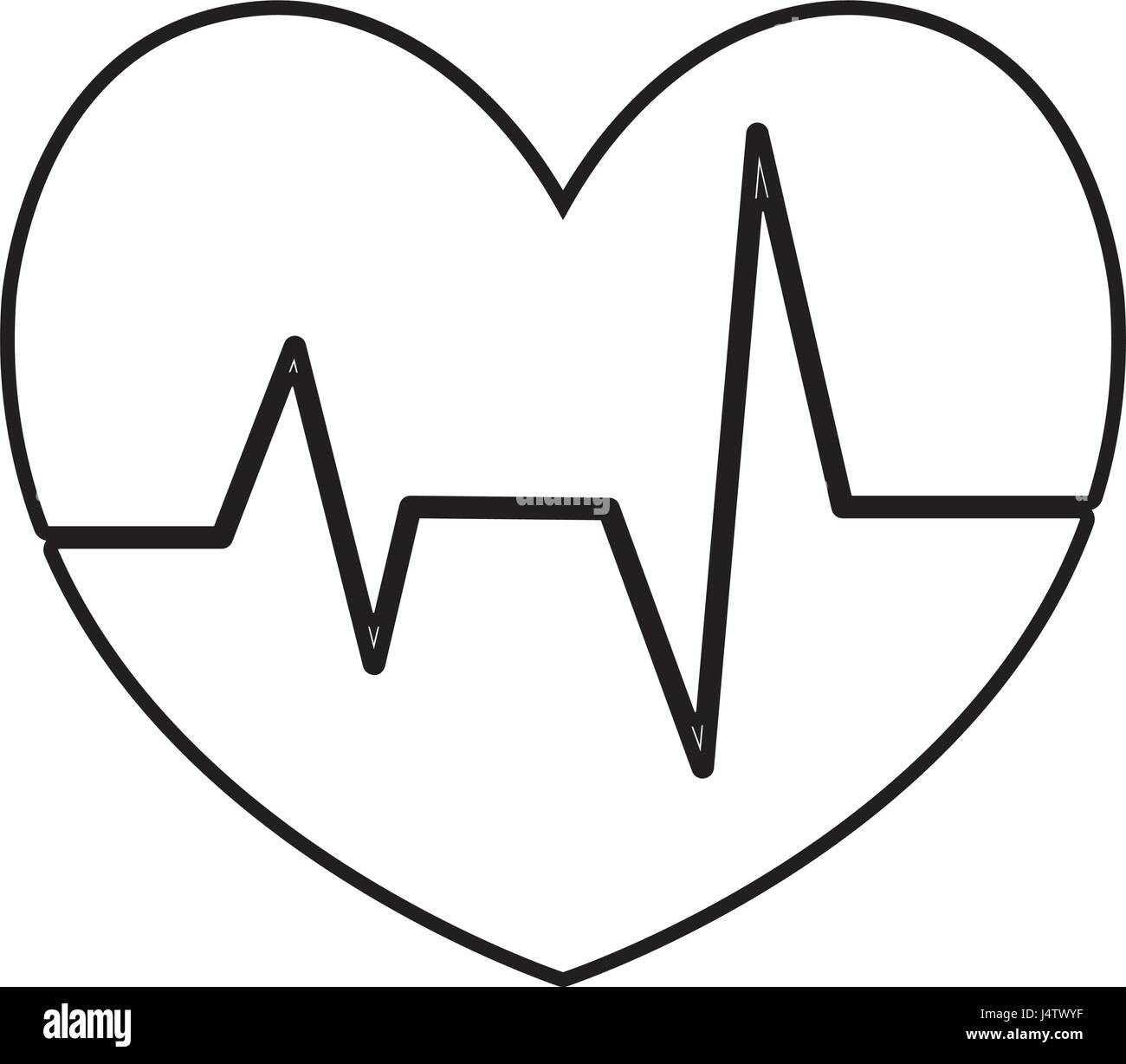 Icône de coeur cardio Illustration de Vecteur
