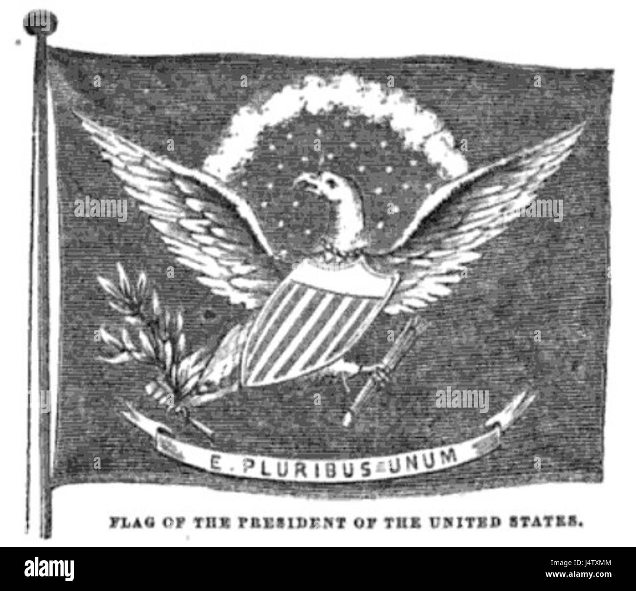 Présidents des USA Flag livre 1853 Banque D'Images