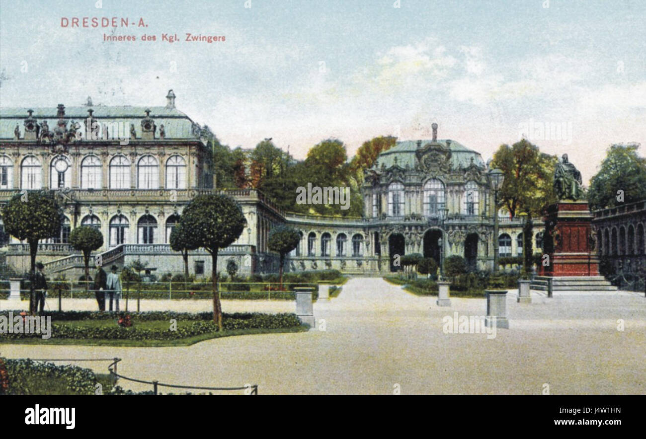 Dd Zwinger, anciens jardins Banque D'Images