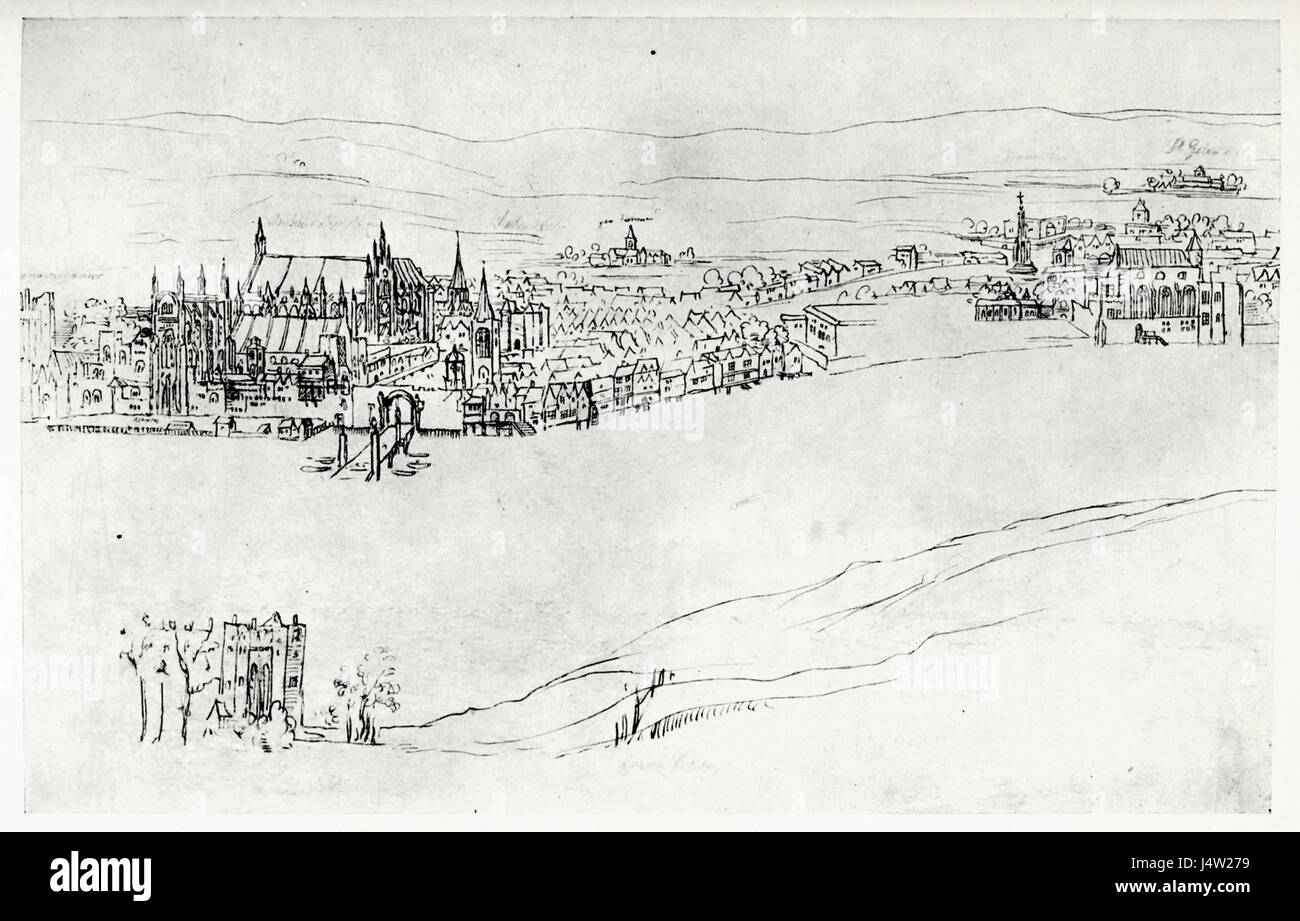 Map of london 16th century Banque de photographies et d’images à haute ...