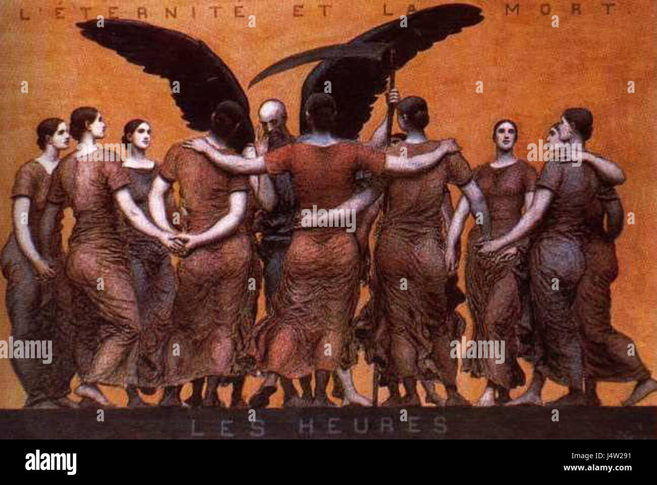 Xavier Mellery était un artiste belge connu pour ses œuvres allégoriques et mythologiques, mêlant symbolisme et thèmes historiques dans ses peintures. Banque D'Images